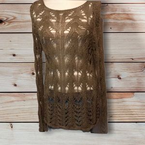 MOTH Summer Cotton Crochet Top Sz S Anthology